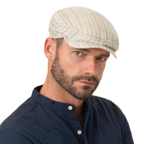 stetson-ledford-driver-flatcap-gestreift-baumwolle-leinen image 8