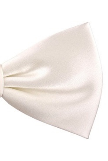 ascot-schleife-uni-satin-gerade-off-white image 1