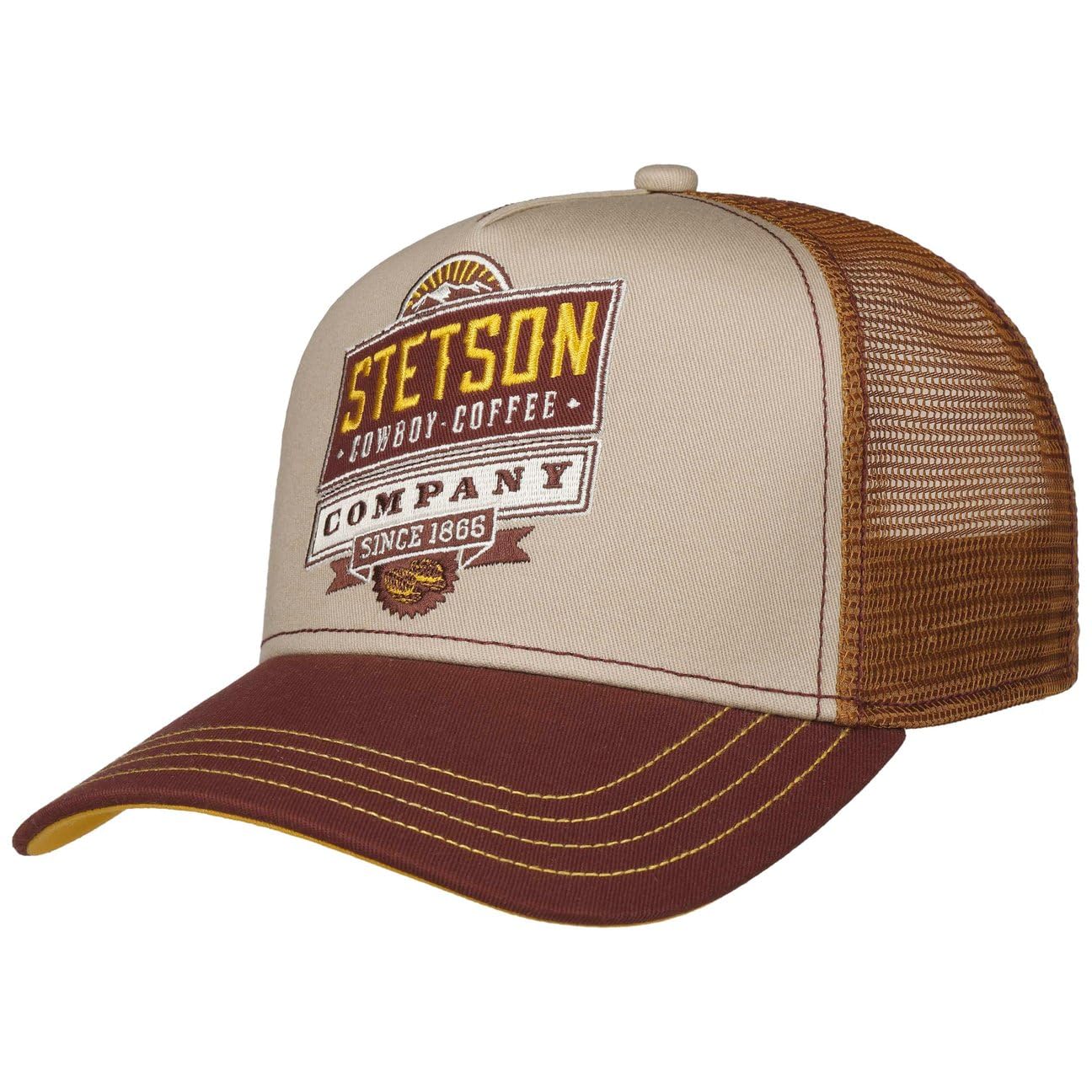stetson-cowboy-coffee-truckercap-snapback-baumwolle-mesh-f-r-damen-und-herren image 1