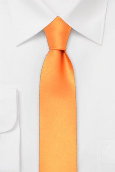 ascot-krawatte-uni-satin-orange-seide-7-5-x-150-cm image 1