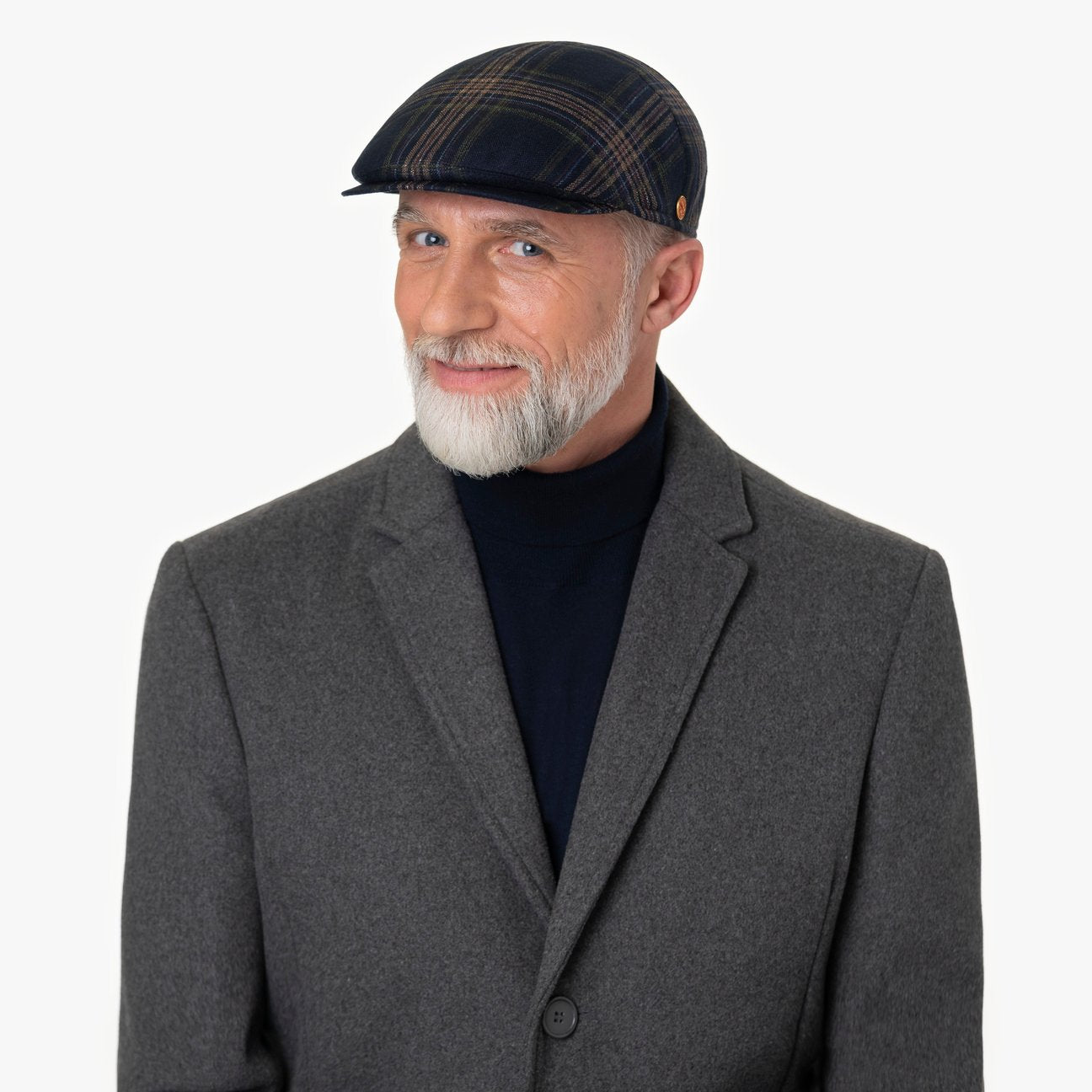 mayser-simon-plus-flatcap-mit-ohrenklappen-aus-seide-im-karo image 2