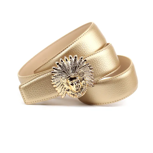 anthoni-crown-damen-h-ftg-rtel-4idtg-gold-3-8-cm-echtleder-koppelschlie-e image 1