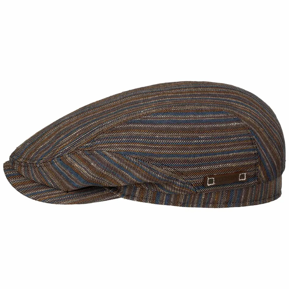 stetson-stripe-barista-driver-flatcap-schirmm-tze-gestreift-mehrfarbig-made-in-e image 1