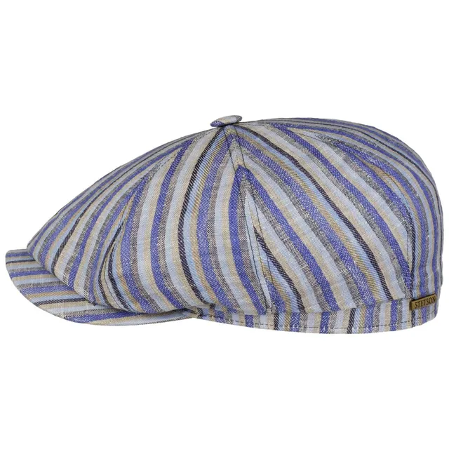 stetson-hatteras-flatcap-schirmm-tze-gestreift-aus-leinen-made-in-eu image 1