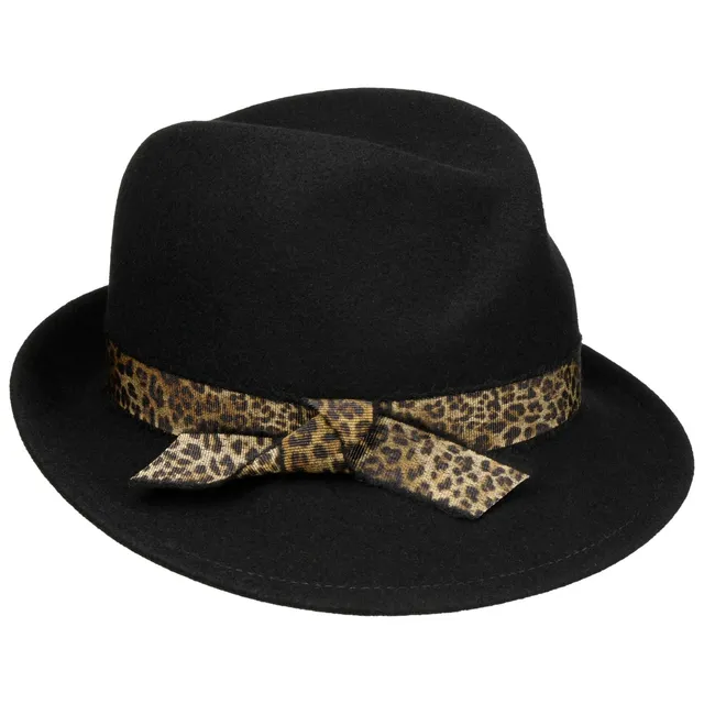 mayser-laveca-trilby-wollhut-mit-leoprint-schleife image 1