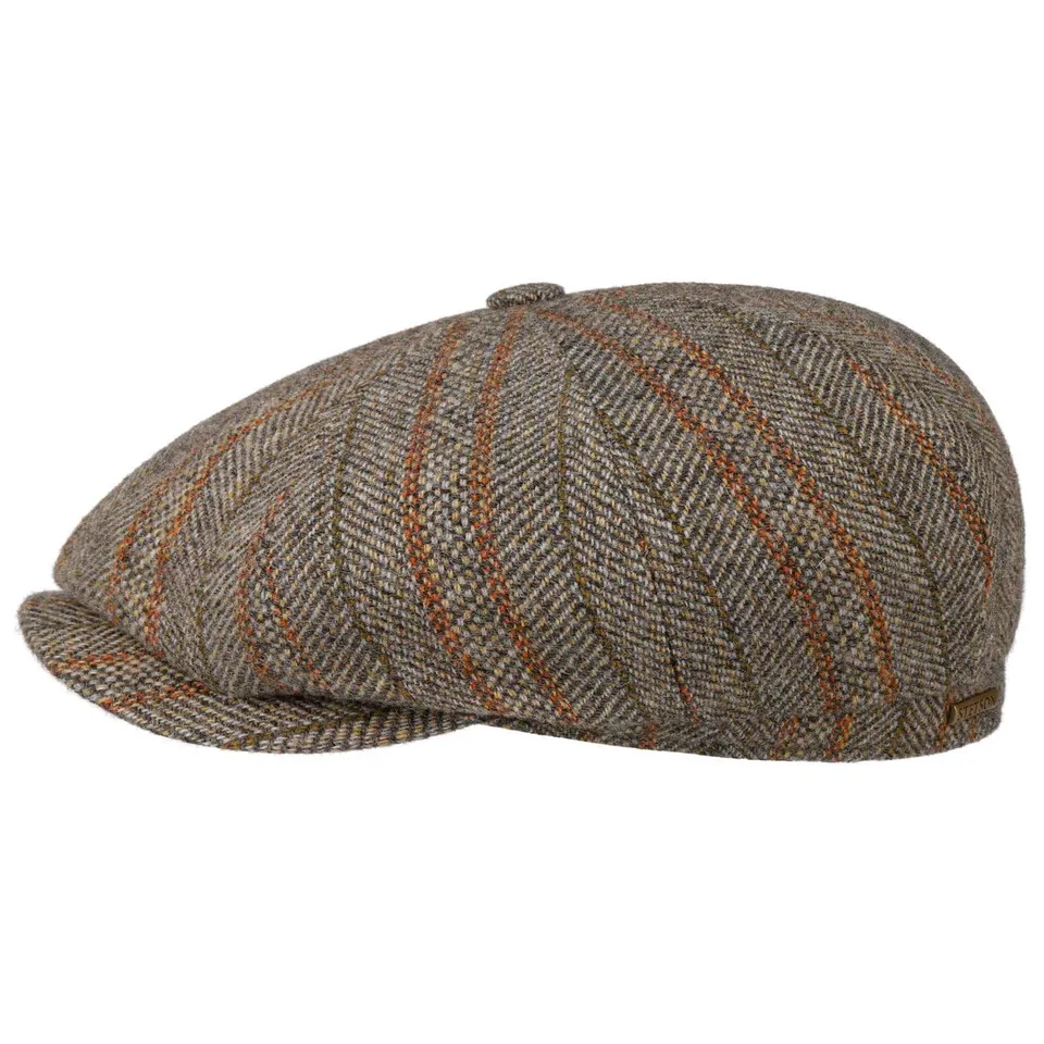 stetson-hatteras-herringbone-stripe-flatcap-made-in-eu-herbst-winter image 1