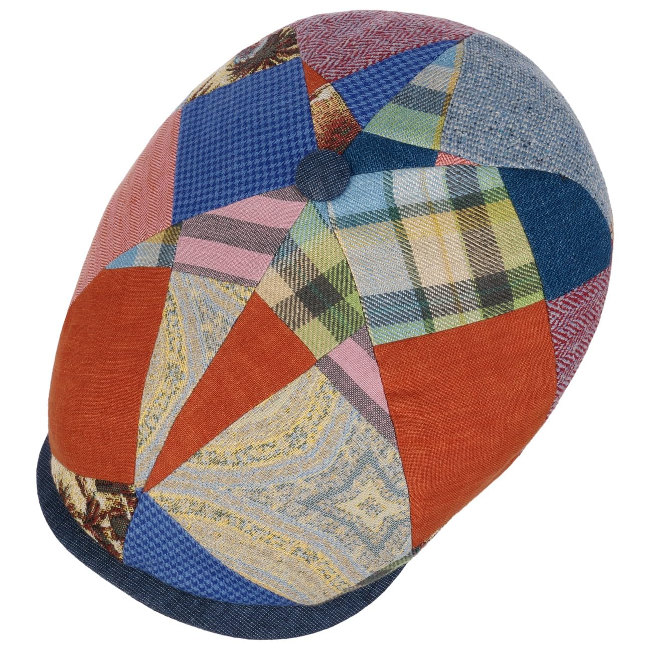 stetson-patchwork-181-6-teilige-flatcap-aus-leinen-seide-baumwolle-f-r-herren image 2