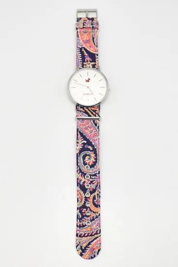 hemley-armbanduhr-paisley-multicolor-textilband-38-mm image 1