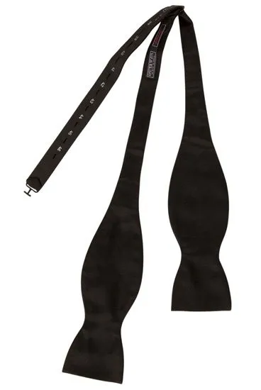 hemley-schleife-uni-satin-zum-selberbinden-schwarz-seidenfliege-6-cm image 1