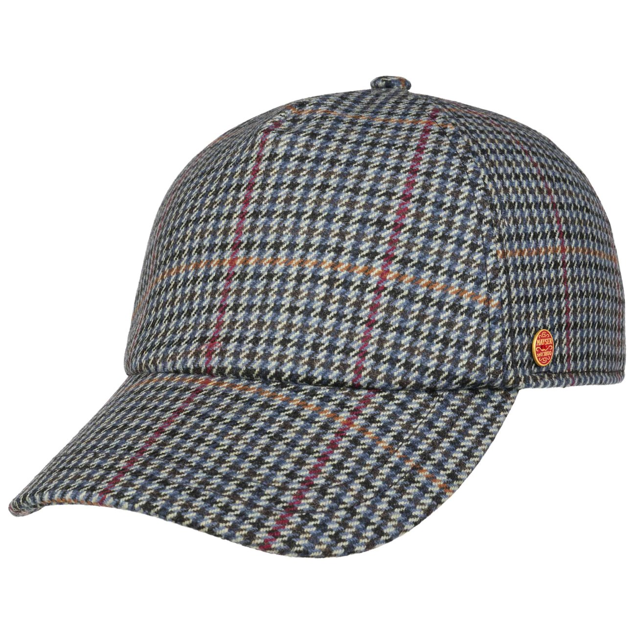 mayser-british-houndstooth-cap-baseballcap-wollmischung-strapback image 3