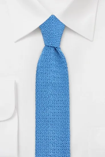 ascot-strickkrawatte-uni-blau-6-cm-x-148-cm-seide image 1