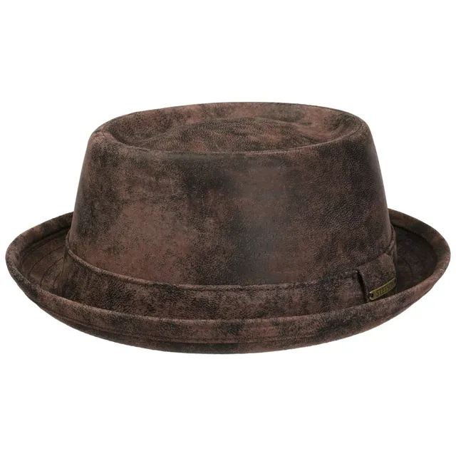stetson-pennsylvania-pigskin-porkpie-hut-herren-leder image 1