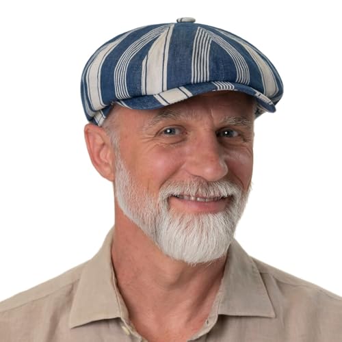 stetson-hatteras-twotone-stripes-flatcap-leinen-baumwollmix-herren image 7