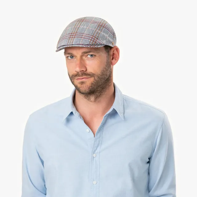 mayser-sidney-superior-leinen-check-flatcap-f-r-herren image 1