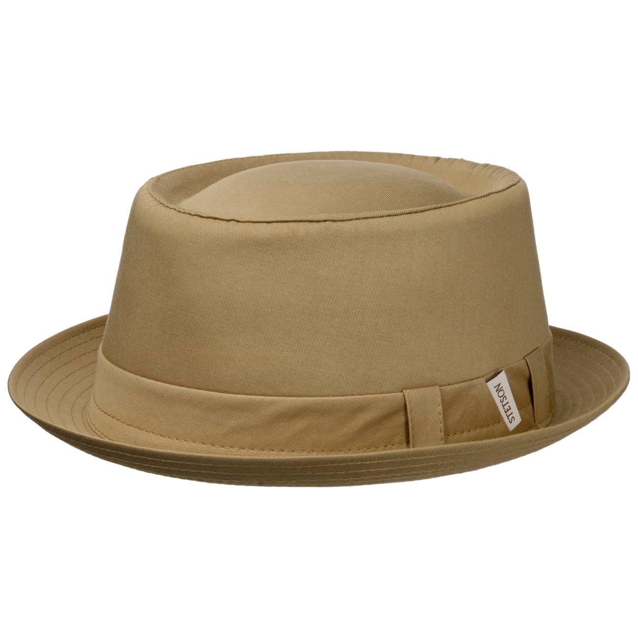 stetson-cotton-pork-pie-stoffhut-uni-made-in-italy image 1