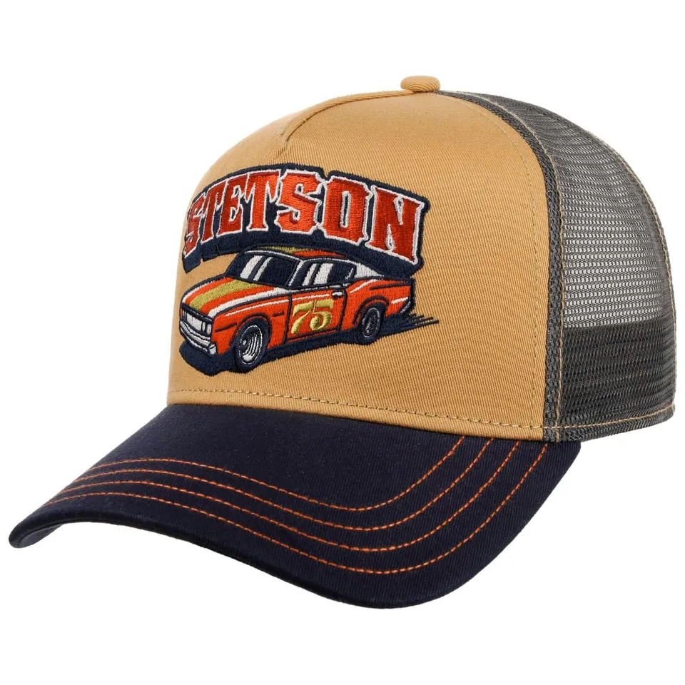 stetson-muscle-car-75-truckercap-stoffcap-mit-snapback-baumwolle-retro-design-he image 1