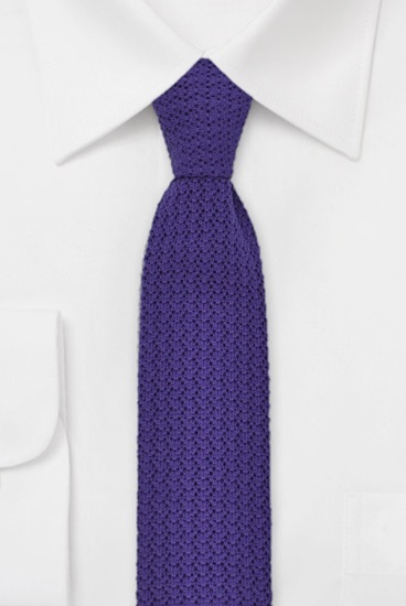 ascot-strickkrawatte-uni-lila-6-cm-x-148-cm-wolle image 1