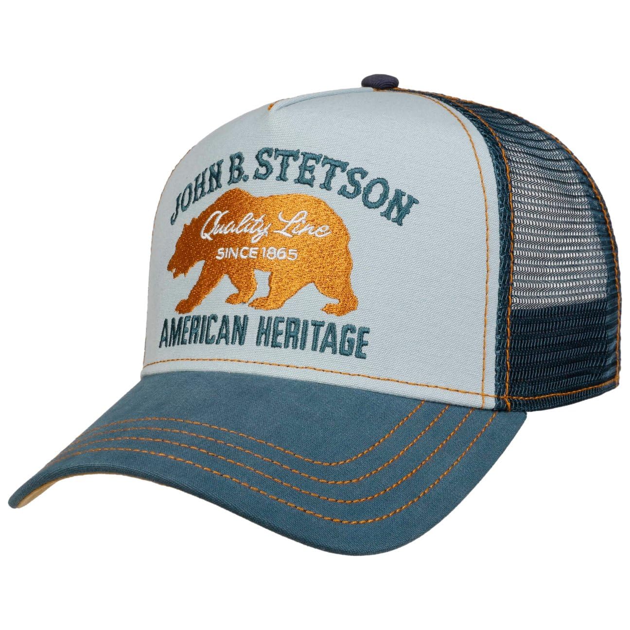 stetson-jbs-bear-trucker-cap-herren-snapback-baseballcap-mit-mesh-einsatz-und-st image 1