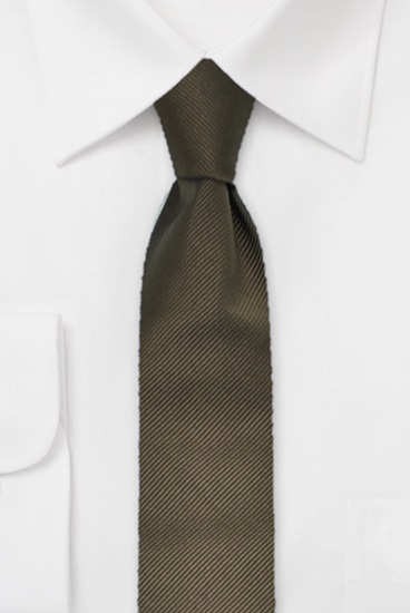ascot-krawatte-uni-rips-braun-seide-7-5-cm-x-150-cm image 1