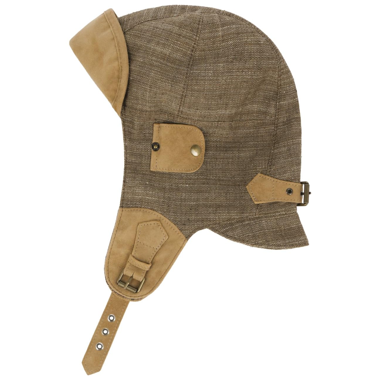 stetson-convertible-fliegerm-tze-unisex-herringbone-leinen-seide-baumwolle-made- image 2