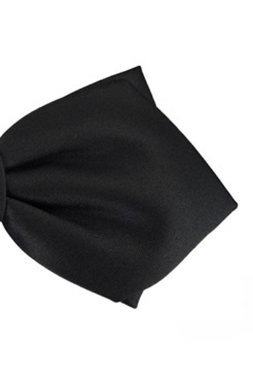 ascot-schleife-uni-satin-spitz-schwarz-fliege-form-napoli-6-cm image 1