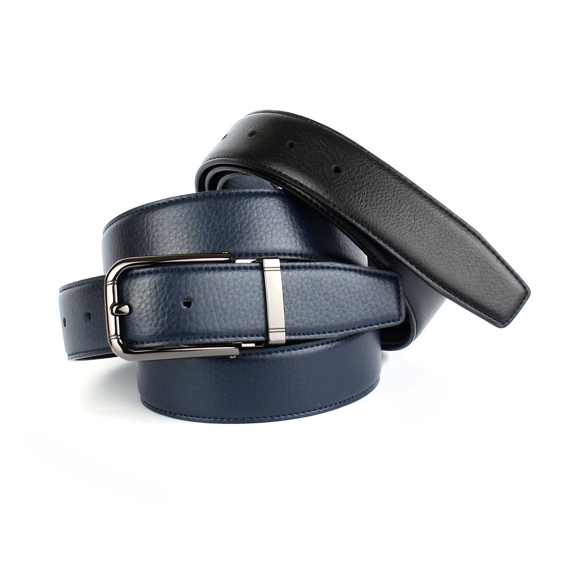 anthoni-crown-3pt88-klassischer-wendeg-rtel-herren-3-5-cm-schwarz-blau-rindleder image 3