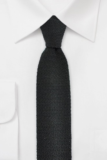 ascot-strickkrawatte-uni-schwarz-aus-100-seide-6-x-148-cm-flachstrick image 1