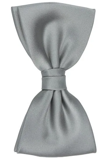 hemley-fliege-seide-satin-wien-uni-silber-verstellbar image 1