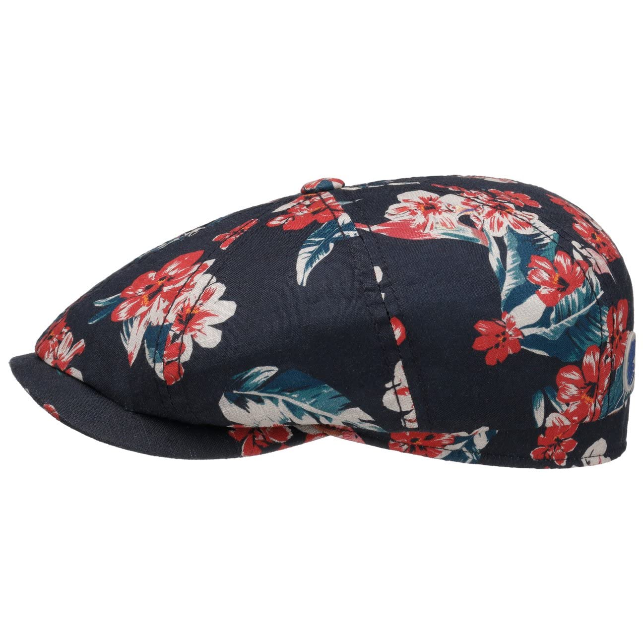stetson-hatteras-flowlin-flatcap-leinen-gemustert-herren-damen image 1