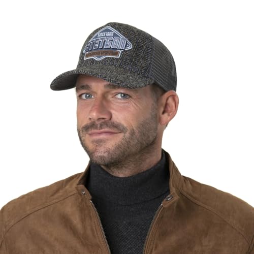 stetson-harris-tweed-trucker-cap-aus-100-schurwolle-mit-fischgr-t-one-size-56-59 image 8