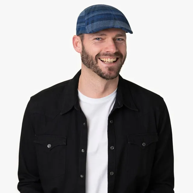mayser-prince-soft-cotton-mix-flatcap-herren-schieberm-tze-gestreift image 1