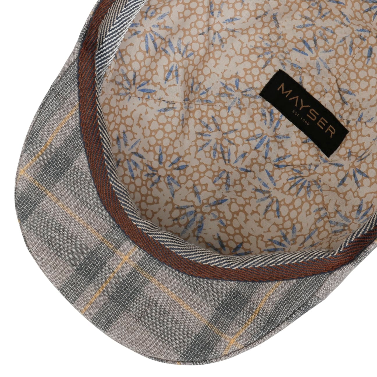 mayser-paddy-kampen-leinen-flatcap-mit-karomuster image 8