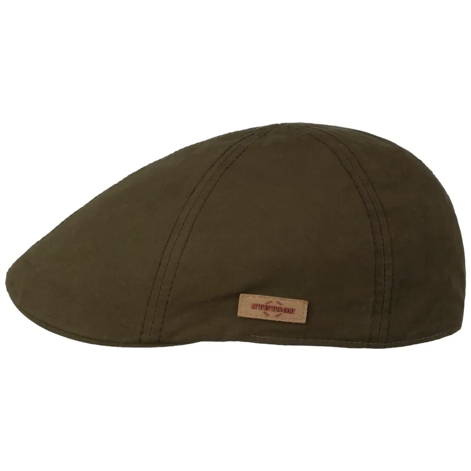 stetson-texas-waxed-cotton-flatcap-wasserabweisend-unisex-herbst-winter image 1