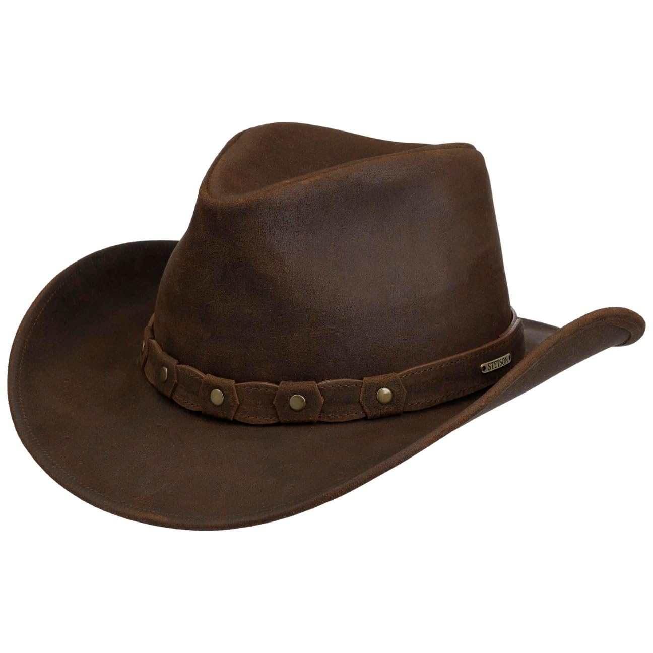 stetson-calf-split-western-lederhut-herren-vintage-aus-rindsleder image 1