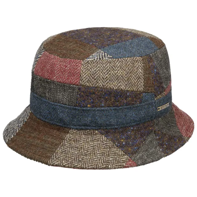 stetson-patchwork-bucket-fischerhut-s-54-55-cm-braun-blau image 1
