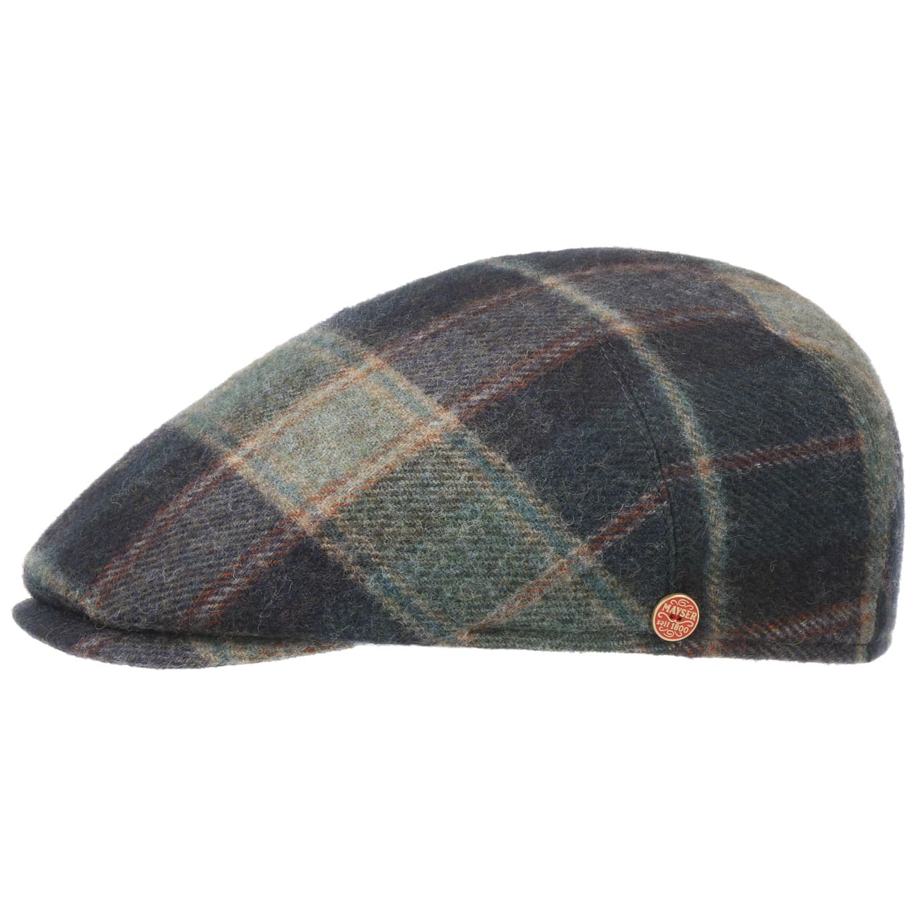 mayser-sidney-plus-british-lambswool-flatcap-herren-schieberm-tze-karo image 6