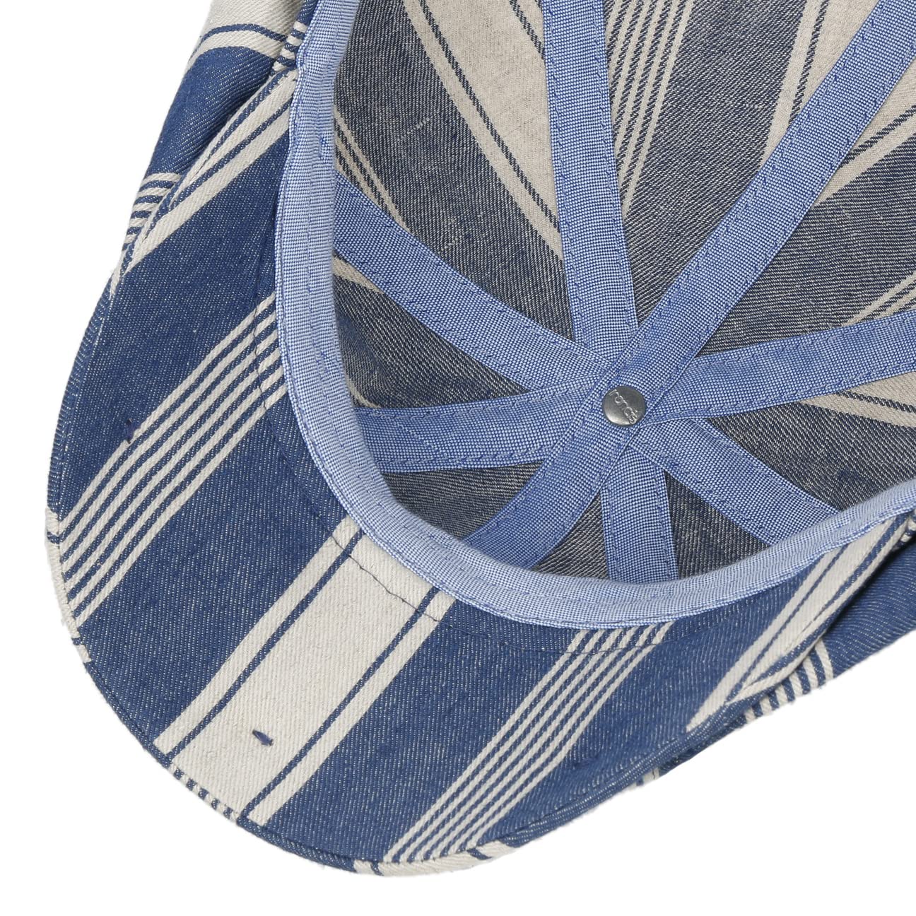 stetson-hatteras-twotone-stripes-flatcap-leinen-baumwollmix-herren image 4