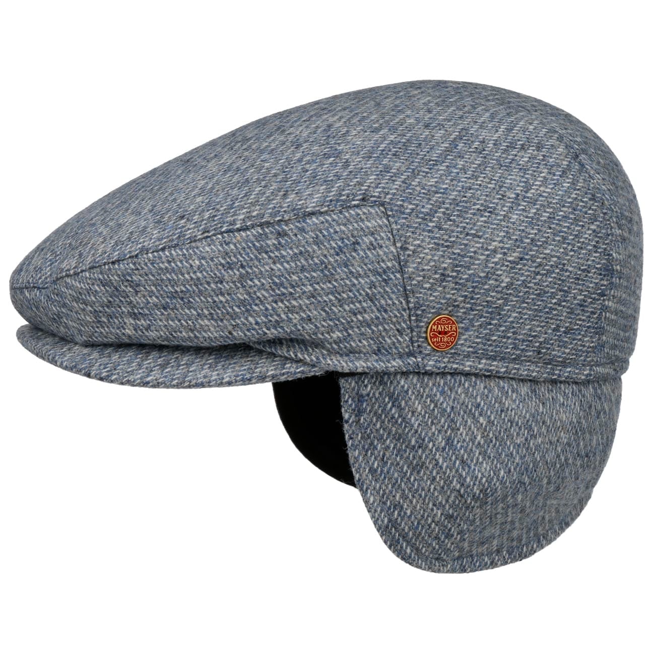 mayser-merlino-check-flatcap-mit-ohrenklappen-herren-schurwolle image 1