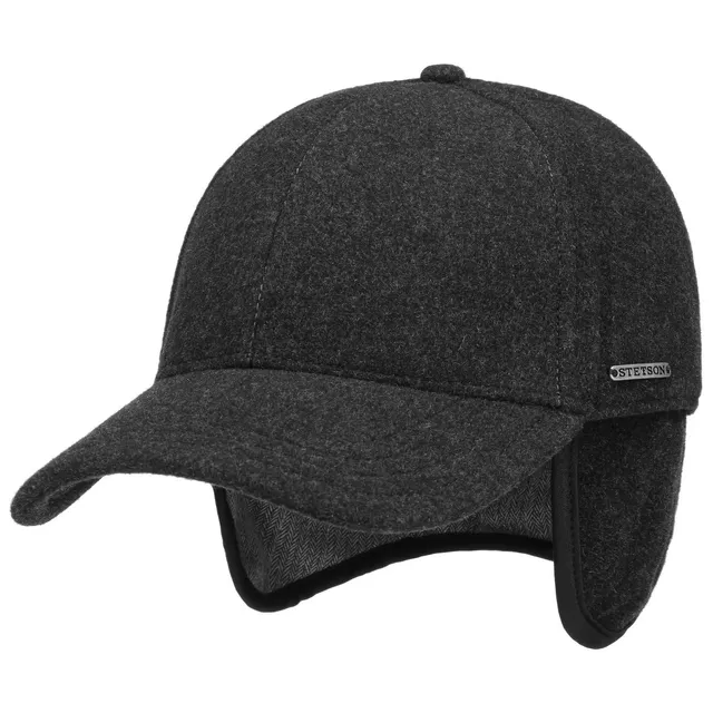 stetson-vaby-earflap-fullcap-6-panel-herren-wolle-anthrazit image 1