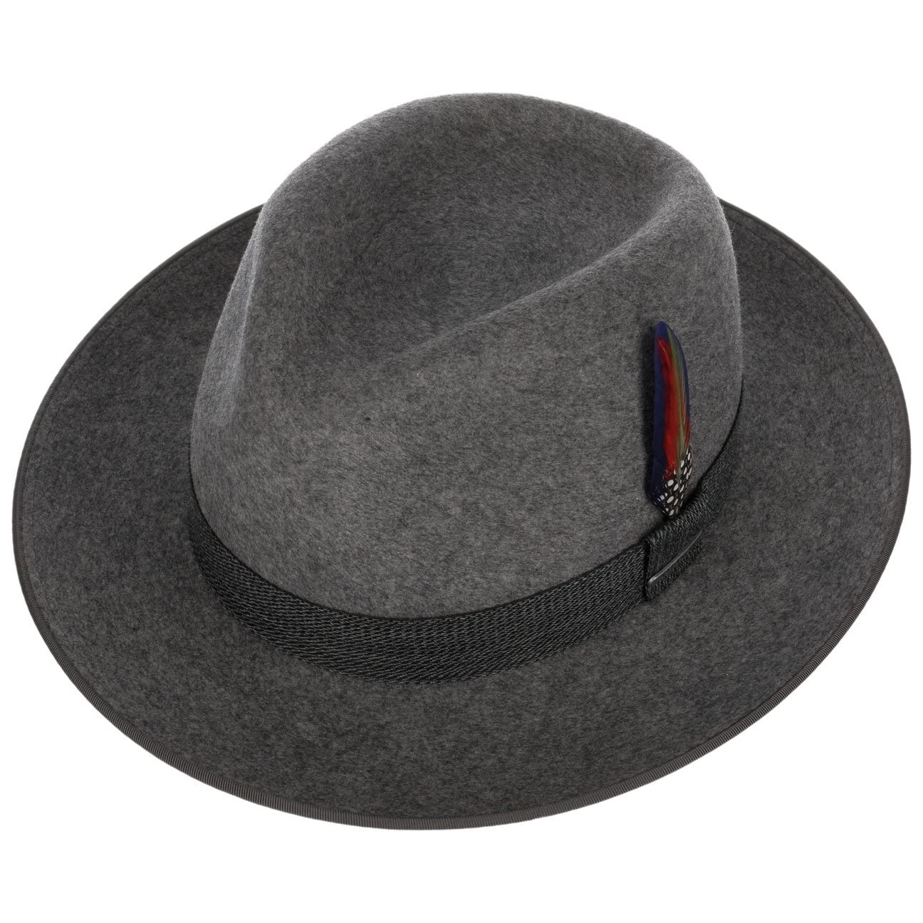 stetson-tarvenco-fedora-wollhut-player-stil-mit-feder-herren image 2
