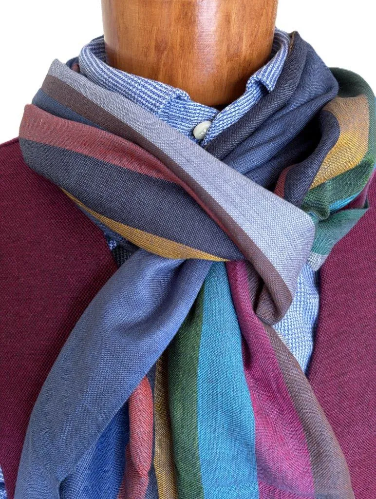 hemley-schal-viskose-l-ngsstreifen-multicolor-50-x-200-cm image 1