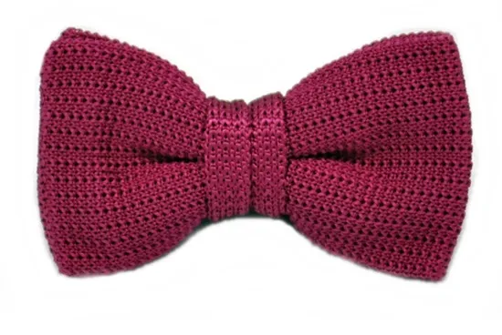 ascot-strickschleife-uni-magenta-aus-100-seide image 1