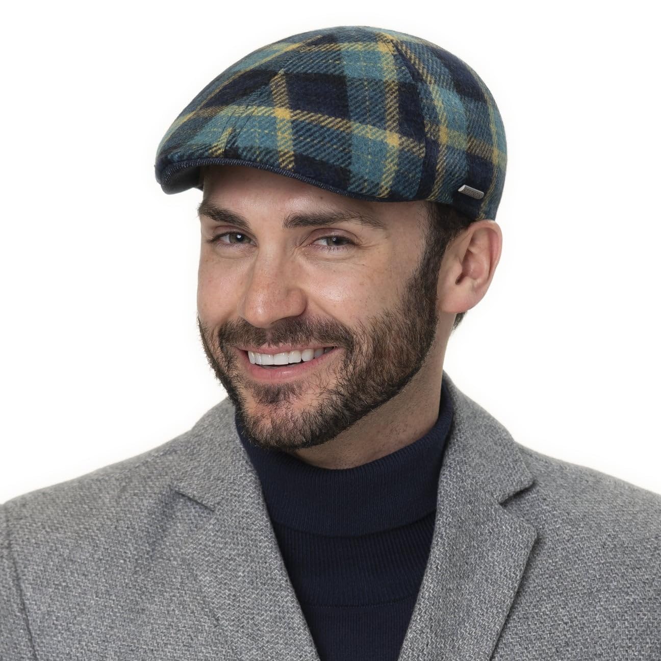 stetson-texas-genola-wool-check-flatcap-kariert-herren image 2