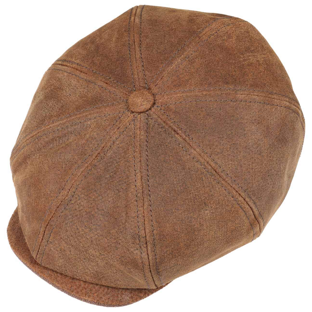 stetson-burney-hatteras-schirmm-tze-herren-echtleder-vintage image 2