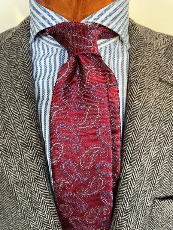 hemley-krawatte-seide-paisley-rot-blau-grau-jacquard-7-5-x-145-cm image 1
