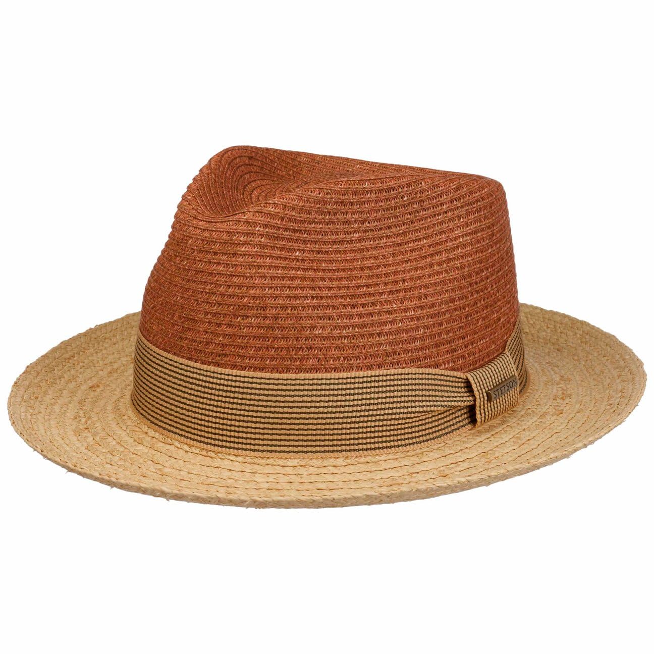 stetson-fedora-strohhut-toyo-raffia-ripsband-mehrfarbig-damen-herren image 6