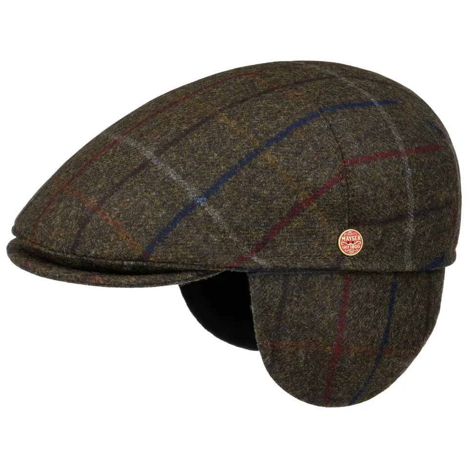 mayser-sidney-plus-colorado-flatcap-karo-winter-herren image 1