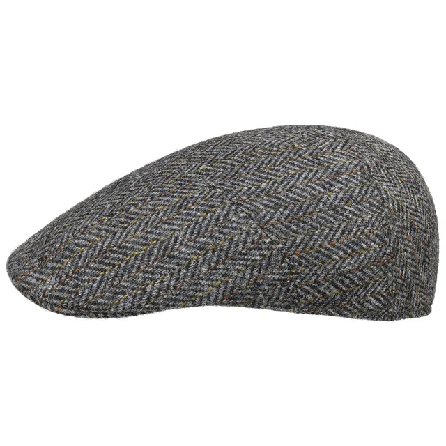 stetson-herringbone-harris-tweed-ivy-flatcap-made-in-germany image 1