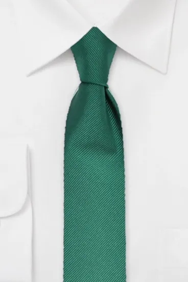 ascot-krawatte-uni-rips-flaschengr-n-seidenkrawatte-7-5-x-150-cm image 1