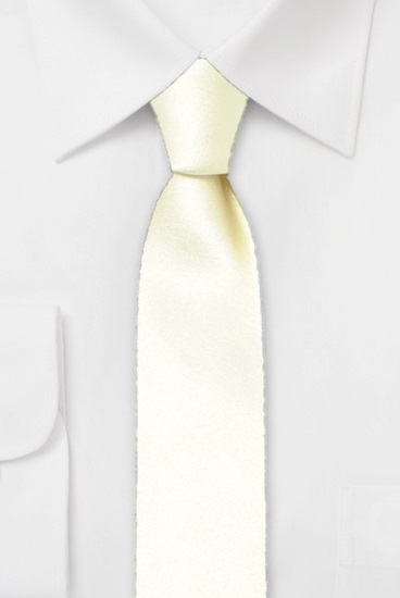 ascot-krawatte-uni-satin-ecru-seidenkrawatte-7-5-cm-x-150-cm image 1